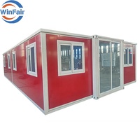 WinFair Extensible + Conteneur + Maison Extensible de Luxe Préfabriqué Modulaire Un Lit Une Salle de Bain Maison Préfabriquée en Conteneur 40 Ft