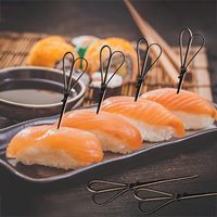 Brochettes jetables en bambou biodégradables de qualité alimentaire pour barbecue, apéritifs, cocktails, traiteur