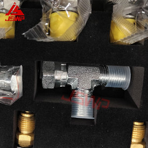 Jswp máy xúc thủy lực đo áp suất Kit 4 Gauge + 4 dây + 1 T-Joint + 9 kết nối + 1 kết nối nhanh chóng - Product Image 5