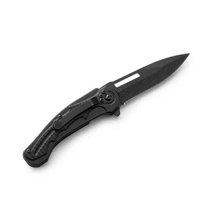 Hot Sale Black Industrial Grade Folding Pocket Knife for Survival Self Defense Hunting Cutting Things for Outdoor Camping