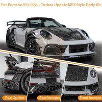 Kit de Carrocería de Fibra de Carbono Estilo MSY 2019-2024 para Porsche 911 992 Turbo S, Parachoques Delantero, Difusor Trasero, Rejillas de Ventilación de Guardabarros, Alerón Trasero