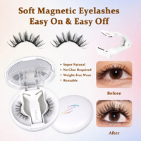 Kit d'application de cils magnétiques doux réutilisables, imperméable, résistant au vent, à porter toute la journée, léger, durable, en matériau PBT, format voyage