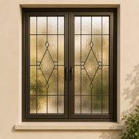 Ventanas y Puertas Abatibles de Perfil de Aluminio con Vidrio Templado para Cocina, Entrada de Hotel, con Vidrio Aislante, Abatibles Personalizadas