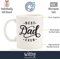 Meilleur père de tous les temps Tasse à café Idée de cadeau d'anniversaire cool Tasse pour père et hommes Tasses CLASSIQUES Xiamen Durable HANDGRIP pour 1 utilisateur