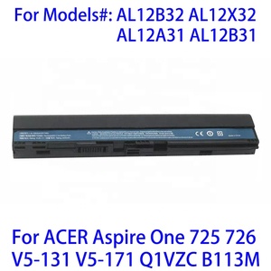 แบตเตอรี่แล็ปท็อป AL12B32 AL12X32 AL12A31 AL12B31 สำหรับ <span class=keywords><strong>ACER</strong></span> <span class=keywords><strong>Aspire</strong></span> One <span class=keywords><strong>725</strong></span> 726 V5-131 V5-171 Q1VZC B113M 10.8V 48WH - Product Image 2