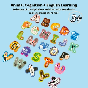 Alfabeti magnetici animali del fumetto della lettera minuscola colorata del frigorifero magneti ABC del frigorifero - Product Image 5