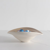 Luxe moderne Scandinavische op maat gemaakte gekleurde decoratieve steengoed ecologische cadeau chocolade serveerschaal fruitkom Wisdom Crafts