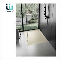 Receveur de douche rectangulaire contemporain Twowinco pour salle de bain, base de douche SMC pour design intérieur moderne
