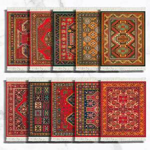 Posavasos con Forma de Alfombra, Posavasos Pequeños con Forma de Borla, Posavasos Decorativos Aislantes de Estilo Étnico Árabe Retro Personalizados - Product Image 1