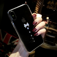 Coque transparente souple pour téléphone portable, avec strass, personnalisée, adaptée pour iphone 13, nouveauté 2022