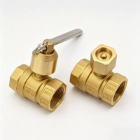 Robinet à boisseau sphérique verrouillable en laiton à poignée triangulaire, vanne d'isolement pour compteur d'eau, type de verrouillage Plum/Cross PN16, 1/2"-2", OEM disponible