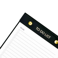 Carnet de notes A5 en cuir PU, couverture détachable, liste de choses à faire imprimée, bloc-notes personnalisé, cadeau, sac OPP, couverture rigide blanche pour papier 80g