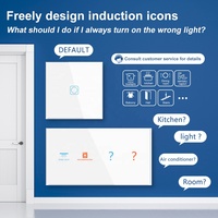 SRAN EU Standard Smart Life App Smart Home Verre 1 2 3 Gang Wifi Applique Murale Écran Tactile Interrupteur Électrique Pour Tuya Alexa