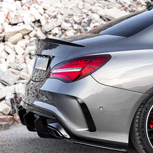 Per <span class=keywords><strong>Mercedes</strong></span> <span class=keywords><strong>Benz</strong></span> W117 <span class=keywords><strong>CLA</strong></span> 180 200 250 45 M4 Spoiler per auto in stile ABS di fabbrica nero carbonio Spoiler per bagagliaio posteriore - Product Image 4