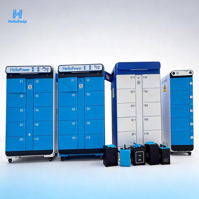 HelloSwap Battery Swapping Cabinet Outdoor Motorcycle Battery Swapping Station