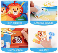 Garçon Design First Montessori Enfants Jouets D'éducation Tissu Calme Livre Feutre Livre Art Animaux Livre Occupé pour Les Tout-Petits