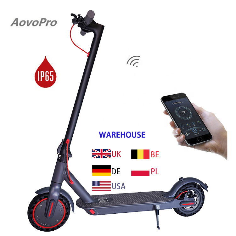 Aovopro Europe Warehouse Drop Shipping Portable Electronic Scooter 10.4ah 35km Range 2 Wheel Adult Foldable Patinete Electrico