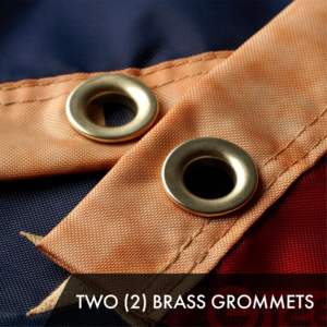 DB 2 Pack Betsy Ross Bandera histórica teñida de té 1x1,5 pies Bordado 420D Poliéster Técnicas de impresión digital Banderín 3x5ft - Product Image 2