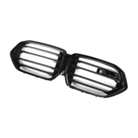 Grille avant de voiture neuve en ABS noir brillant avec bandes M, à lamelles simples, légère, pour X5 G05 LCI 2023-IN