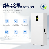 Convertisseur hybride 6KW pour réseau électrique, batterie LiFePO4 16KWh, IP65, 51.2V, système de stockage solaire tout-en-un, montage mural extérieur, AL-MB512628