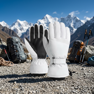 Skiing Snow <b>Gloves</b> Cotton Fingers <b>Warm</b> Extreme Cold Weather Palm Anti Slip Abrasion Resistance High Speed Outdoor Activities Des - Product Image 2