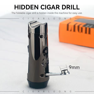 सिगार लोंग थोक पोर्टेबल सिगार हल्का बहु-समारोह डबल सीधी नीली लौ इंफ्लेटेबल लाइटर - Product Image 3