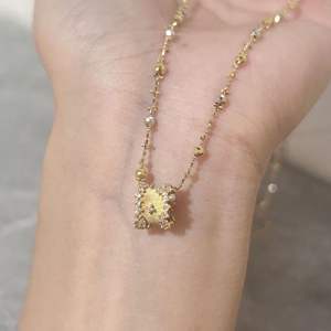 จี้เงินแท้ S925 ชุบทอง 18K สไตล์ฝรั่งเศส ดีไซน์เรขาคณิตอเนกประสงค์ ประดับเพชรซิร์คอน 6 กรงเล็บ ระยิบระยับ - Product Image 5