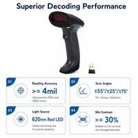 Dispositivo Industrial de Captura de Códigos de Barras USB 2.4G con Sensor CMOS, 300 Escaneos/Segundo, para Gestión de Inventario en Almacenes y Logística