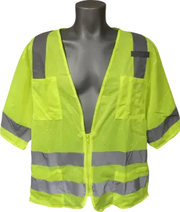 Hi Vis kustom ANSI kelas 3 Strip pakaian keselamatan jaket konstruksi pekerjaan lalu lintas reflektif pelindung keamanan rompi