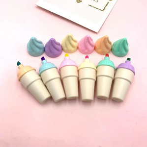 Marqueurs fluorescents en forme de crème glacée aux <span class=keywords><strong>couleurs</strong></span> pastel, très demandés, pour la création de journaux créatifs et les fournitures scolaires - Product Image 4