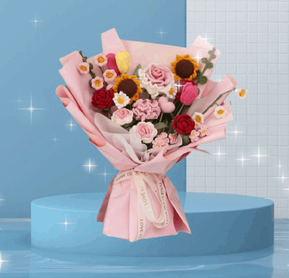 Ramo <span class=keywords><strong>de</strong></span> <span class=keywords><strong>Flores</strong></span> <span class=keywords><strong>de</strong></span> <span class=keywords><strong>Lana</strong></span> <span class=keywords><strong>de</strong></span> Colores, Ramo <span class=keywords><strong>de</strong></span> <span class=keywords><strong>Flores</strong></span> <span class=keywords><strong>de</strong></span> Tulipanes y Rosas Tejidas <span class=keywords><strong>a</strong></span> Crochet, Regalos para el Dí<span class=keywords><strong>a</strong></span> <span class=keywords><strong>de</strong></span> la Madre, San Valentín, Mujeres - Product Image 5