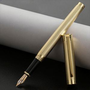 High Quality Custom Logo Embossed Golden Metal Fountain Luxury Gift Ballpoint <b>Pen</b> for Business Writing and School - Product Image 1