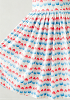 Robe rouge, blanche et mignonne à volants pour bébés filles et tout-petits, de haute qualité