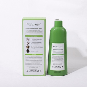 Champú Tinte Herbal Burbujeante para Cabello Castaño y Negro, Cambia el Cabello Gris/Blanco a Negro Natural, Crema en Botella Verde - Product Image 4