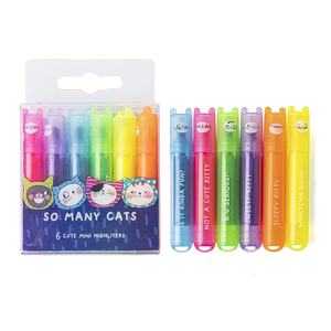 M&G 6 Couleurs Fruits Parfumés <span class=keywords><strong>Pastel</strong></span> Néon Fluorescent Mignons <span class=keywords><strong>Mini</strong></span> Surligneurs Stylos Étudiants Enfants Coloriage Art Dessin Stylos Kit - Product Image 2