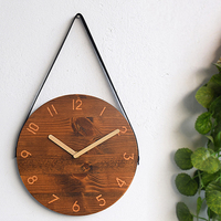 Jam Dinding Desain Baru Dekorasi Seni Kayu Solid Jam Dinding Gantung Modern Kosong