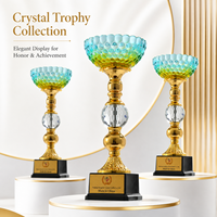 Trophée en cristal personnalisé élégant, gravure au laser, récompense en cristal