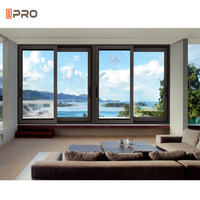 Ventana Corredera de Aluminio Económica y Popular para Casa, Material de Vidrio Fijo, con Rejilla y Abreventanas, Perfil de Aluminio