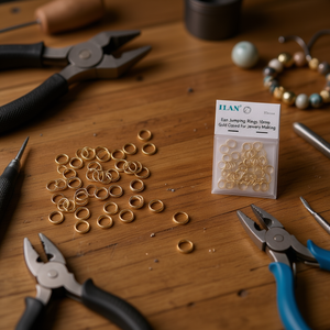 Anelli di congiunzione Ilan da 10 mm in oro chiusi per la creazione di gioielli - Product Image 2