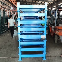 Système de rangement et de stockage mobile pour tuyaux en acier, étagère de stockage de tuyaux Wolf Creek, capacité de 1500 kg, résistant à la corrosion