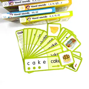 النطق الطبيعي يشير إلى بطاقات القراءة المطبوعة في بطاقات الإنجليزية المدرسية الأساسية مساعدات النطق الصوتي