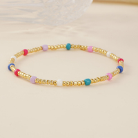 Go2BoHo Kedatangan Baru Hari Valentine Gelang Manik-manik Berlapis Emas Kristal Mutiara Modis Perhiasan Wanita Hadiah Grosir