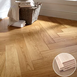 Plancher européen en bois de chêne finition laquée mate, plancher en bois dur pour la conception intérieure d'appartement