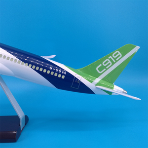 Modèle d'avion en résine moulée sous pression <span class=keywords><strong>COMAC</strong></span> C919 1/80 de 47 cm avec éclairage LED, prototype <span class=keywords><strong>COMAC</strong></span>, ornement d'aviation avec base de présentation - Product Image 3