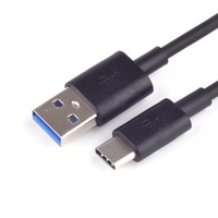 Câble de données de charge rapide USB vers Type-C 2A avec veste en PVC pour humidificateur compatible avec les téléphones portables et les appareils photo