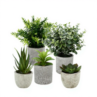 Ensemble de 5 plantes vertes artificielles en pot, best-seller transfrontalier, décoration d'intérieur, plantes artificielles