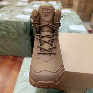 SFB63 Sand Beige Tactical <b>Hiking</b> <b>Boots</b> Men Mid-Cut Lightweight Breathable Outdoor Combat Work <b>Boots</b> - Product Image 2