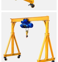 Grue mobile réglable 1-3 tonnes, petite et portable, avec palan électrique et engrenages