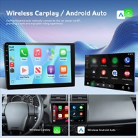 Lecteur multimédia automobile Android universel 9/10,1 pouces 2+64G, radio stéréo, CarPlay sans fil, Bluetooth, GPS, navigation avec caméra de recul