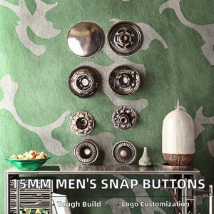 Người Đàn Ông Của Áo Sơ Mi Acrylic Snap Nút 15Mm Sinh Thái Thân Thiện Với Nickel Miễn Phí Với Hình Chữ Nhật Mô Hình Chân Phong Cách Mạ Trang Trí - Product Image 2